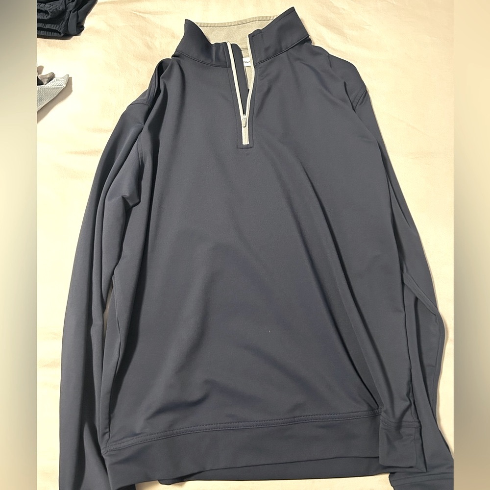 Peter Millar Perth Performance Navy Quarter-Zip Pullover